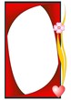 Computer generated frame, decorated abstract flowers. Computer generated frame, decorated abstract flowers.