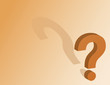 Question Mark on an Orange Background