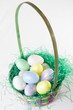 Easter Basket with plastic eggs Easter Basket with plastic eggs