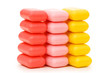 Stack of soap isolated on the white Stack of soap isolated on the white