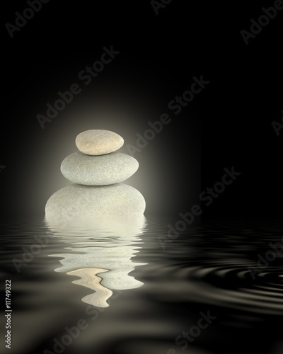 Photo: Glowing Spa Stones Abstract Glowing Spa Stones Abstract