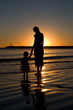 Mother & Daughter Sunset Silhouette 1