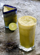 Batido de naranja con nopal y limón. México Batido de naranja con nopal y limón. México