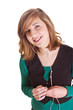 Smiling girl with mp3 player