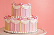 Pink wedding cake