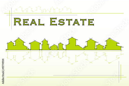 Real Estate company. Project card, template Real Estate company. Project card, template