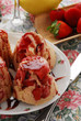 Spumone di fragole e salsa di mirtilli