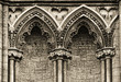 Gothic arches at the side of Ely Cathedral, England