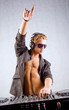 Dj is playing electro music