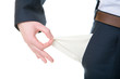 businessman show empty pocket businessman show empty pocket
