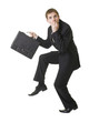 Businessman late to work Businessman late to work