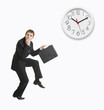 Businessman late to work Businessman late to work