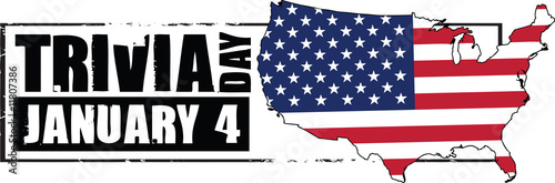 Illustration: january 4 - trivia day january 4 - trivia day