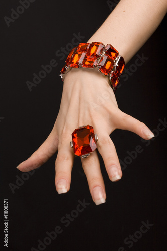 Photo: diamond bracelet, big ring and earrings diamond bracelet, big ring and earrings