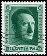 1937 vintage german postage stamp of Adolf Hitler