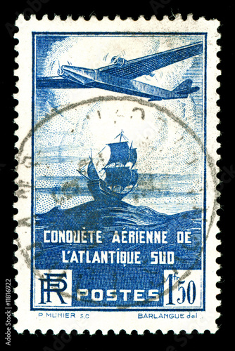 Photo: rare vintage aircraft stamp rare vintage aircraft stamp