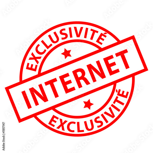 Vecteur : Tampon " Exclusivité Internet " (rouge) Tampon " Exclusivité Internet " (rouge)