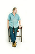 Photo: Senior man on table Senior man on table