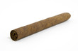 Cigarro puro sobre fondo blanco