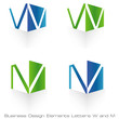 Vector W and M Cube Logo