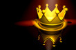 crown in red light