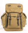 Military rucksack isolated on white