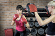 boxing in the gym