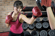 boxing in the gym