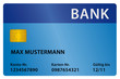 Bank blau