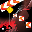 caution traffic sings background