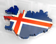 3d flag map of Iceland 3d flag map of Iceland