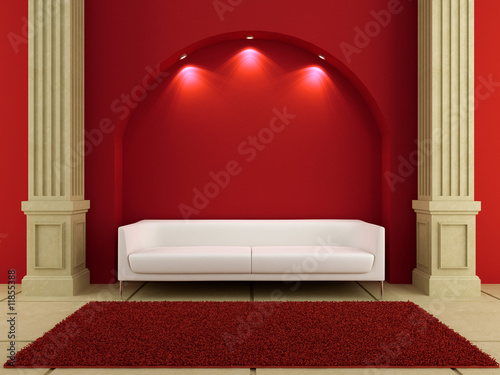   White Room on 3d Interiors   White Couch In Red Room    Giordano Aita  11855388