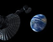 Satellite in open Space  PAL. There are formats NTSC, HDTV