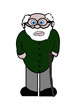 Old Grandad Cartoon - Isolated On White