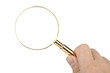 Magnifier in hand Magnifier in hand