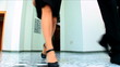 Business couple leaving the office