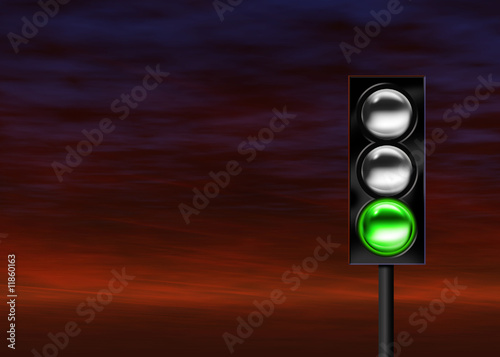 Illustration: Green traffic light Green traffic light