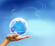 Photo: Earth and hand Earth and hand