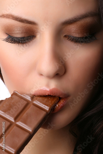 Photo: woman with chocolate woman with chocolate