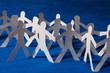 paper people having a party