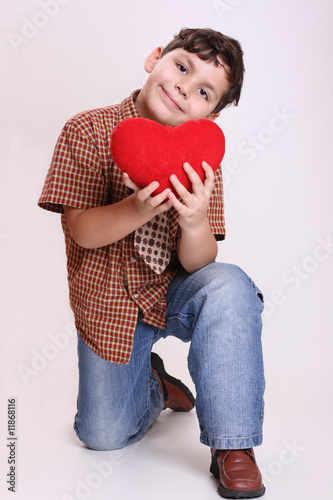 Photo: boy and heart boy and heart
