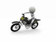Omino 3d stile cartoon in motocicletta 2 Omino 3d stile cartoon in motocicletta 2