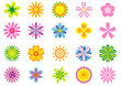Vector: cute flower 20 designs cute flower 20 designs