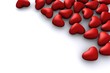 a bunch of hearts isolated on white background