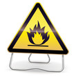 Panneau de danger inflammable (ombre)