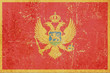 flag of montenegro grunge