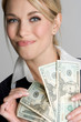 Businesswoman Counting Money