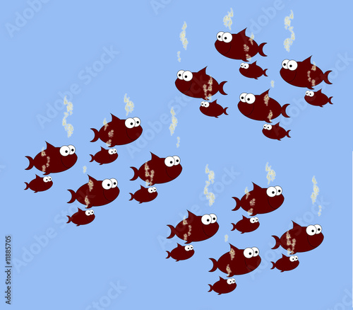 cartoon fish clipart. Animated Fish Scene