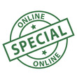 "Online Special" ink stamp (green)