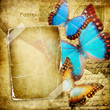 vintage photo album with butterflies vintage photo album with butterflies